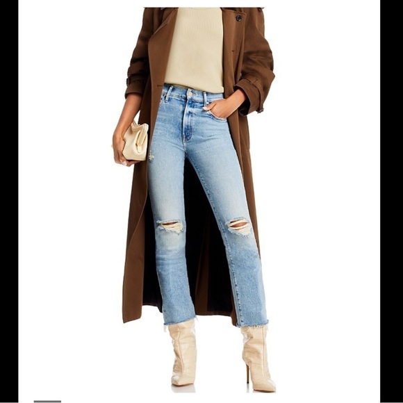 MOTHER Denim - MOTHER NEW Mid Rise Dazzler Ankle Fray in Over the county Line Jeans size 27